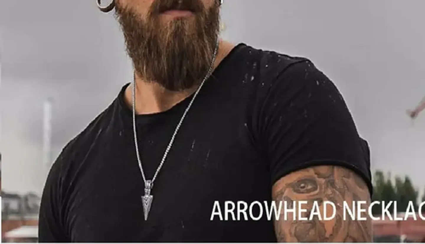Collar Acero Inoxidable Color Plata Flecha  Hombre 13