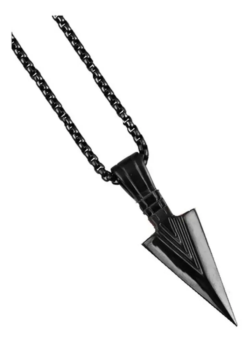 Collar Acero Inoxidable Color Plata Flecha  Hombre 23