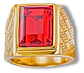 Anillo Color Plata Piedra Cz Clásico Acero Inoxidable Hombre - Miniatura 3