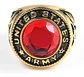 Anillo Acero Inoxidable Color Oro Envejecido Militar Hombre - Miniatura 1