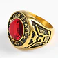 Anillo Acero Inoxidable Color Oro Envejecido Militar Hombre - Miniatura 4