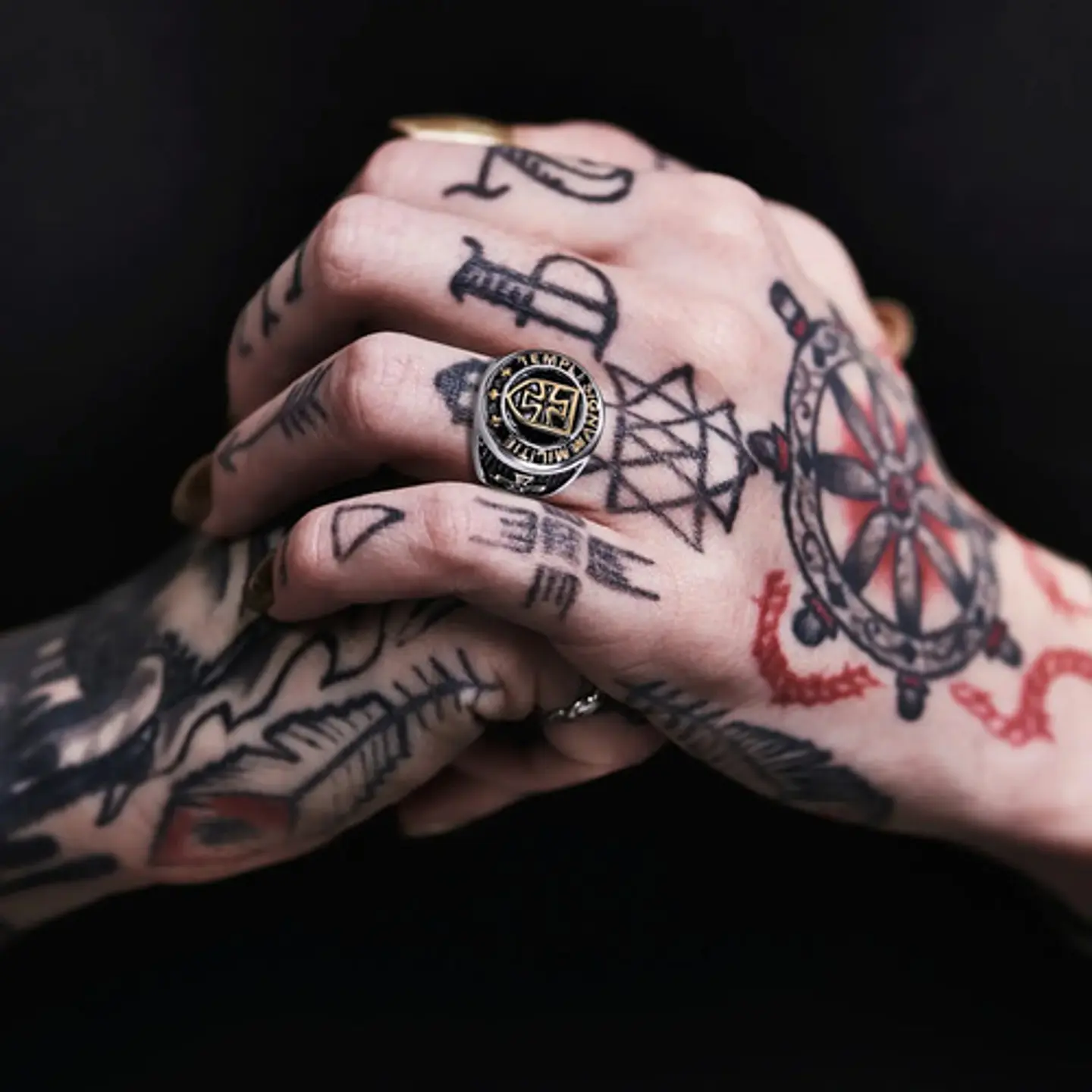 Anillo Color Oro Cruz Templario Acero Inoxidable Para Hombre 2
