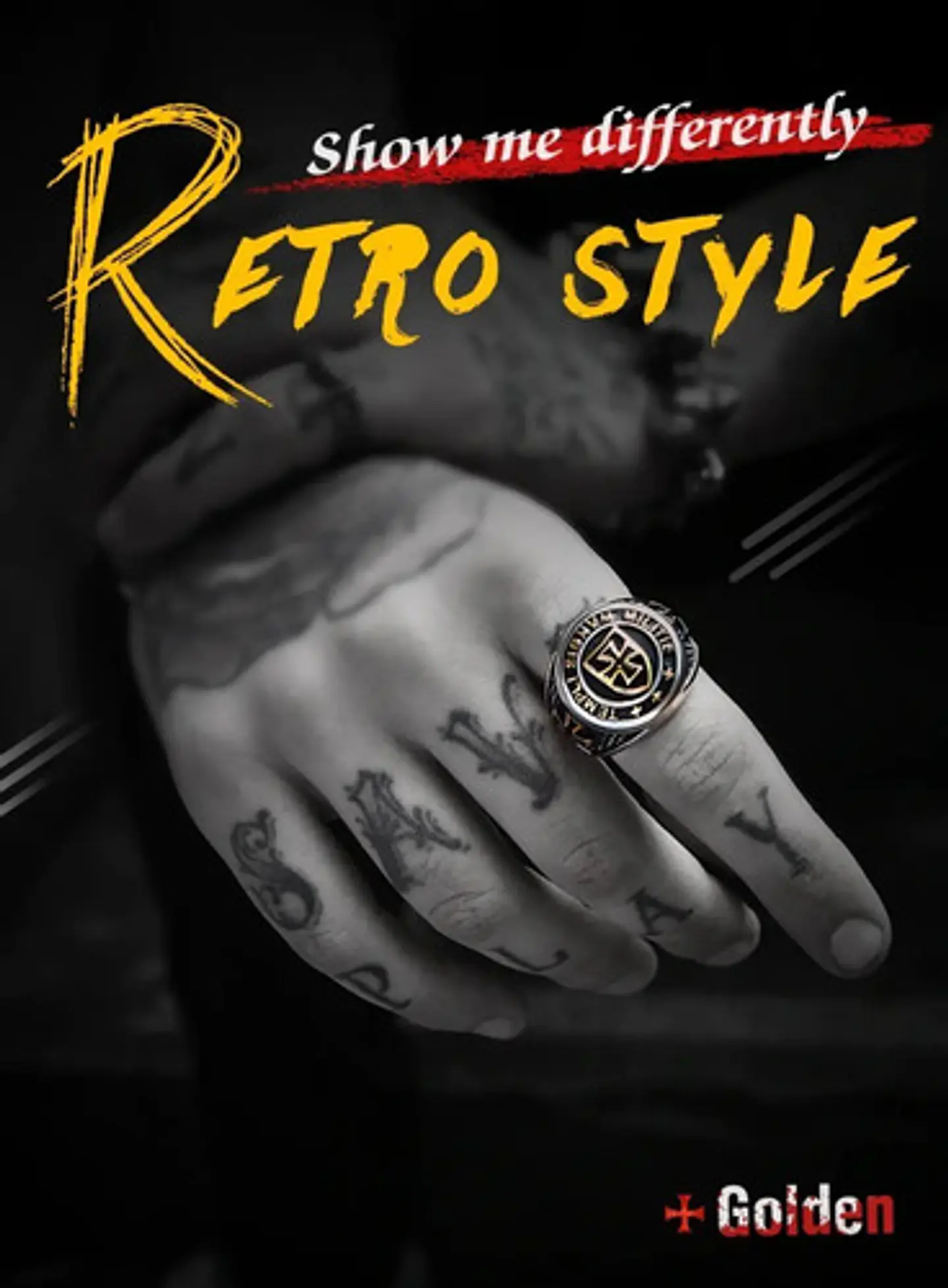 Anillo Color Oro Cruz Templario Acero Inoxidable Para Hombre 3