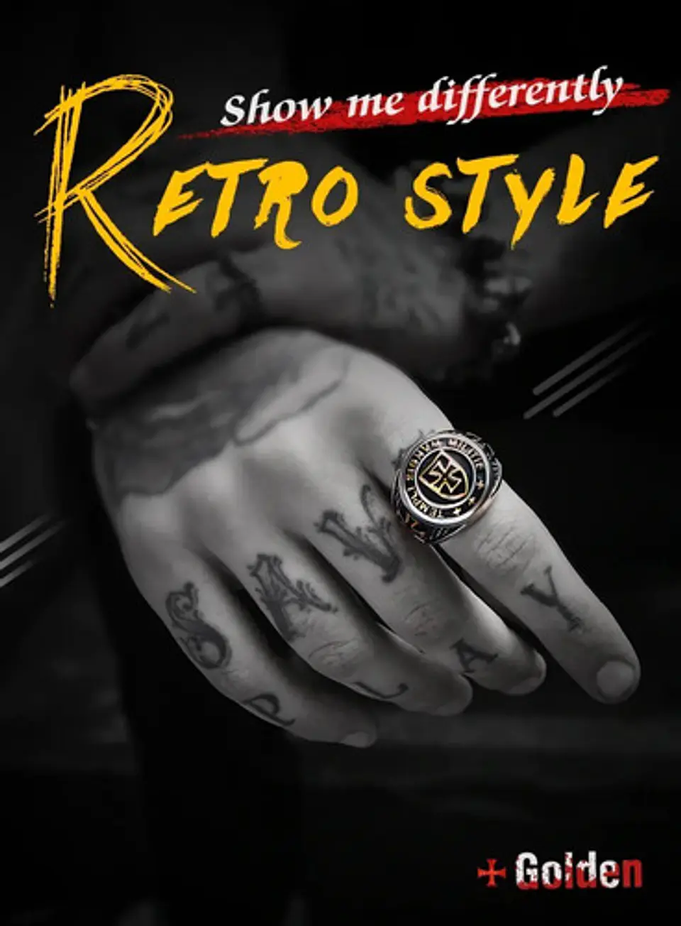 Anillo Color Oro Cruz Templario Acero Inoxidable Para Hombre 3