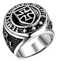 Anillo Color Oro Cruz Templario Acero Inoxidable Para Hombre - Miniatura 10