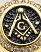 Anillo Para Hombres Piedras Cz Masón Cruz De Acero Color Oro - Miniatura 3