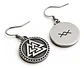 Aretes Para Mujer Pendientes Vikingo Nórdicos Runa Triangulo - Miniatura 1
