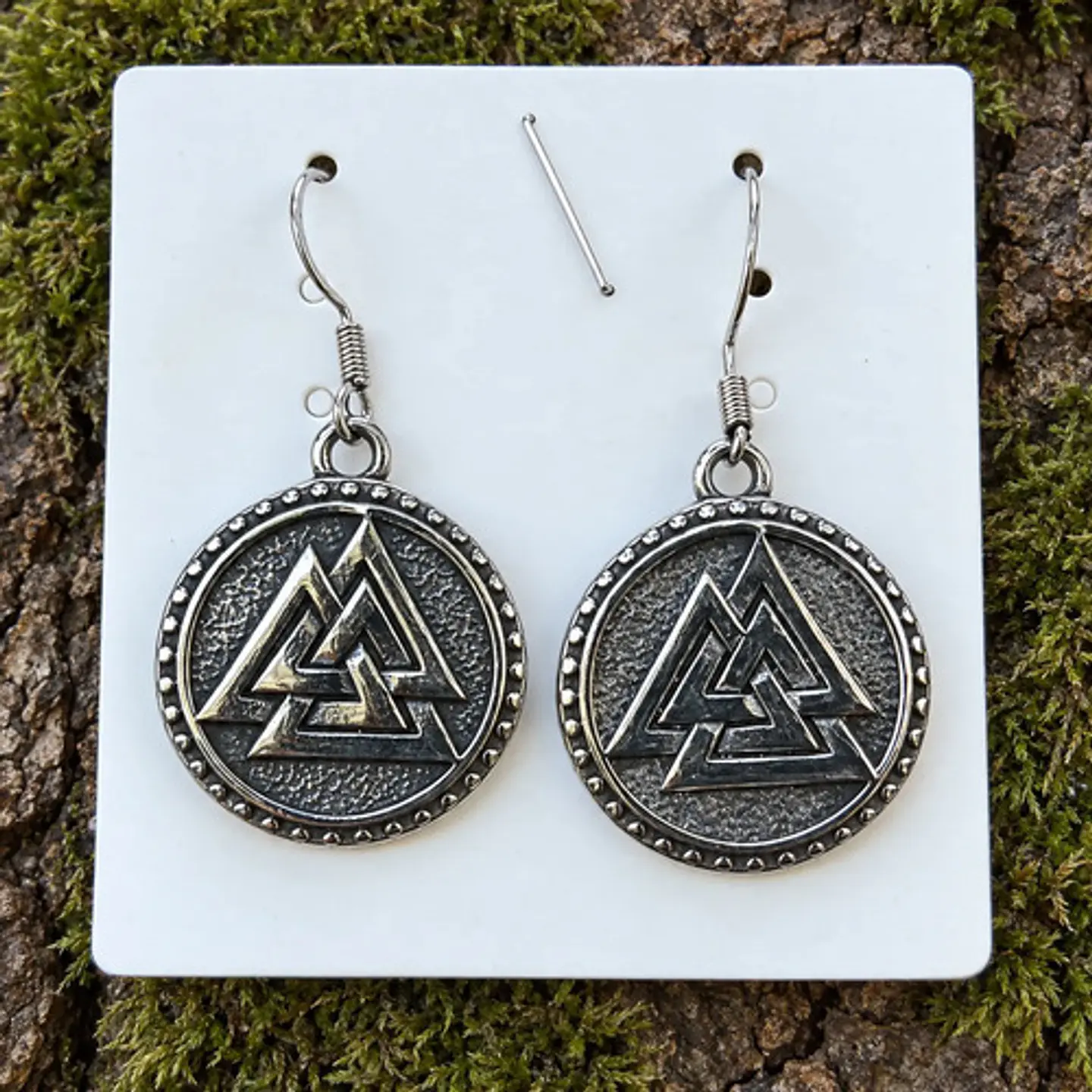 Aretes Para Mujer Pendientes Vikingo Nórdicos Runa Triangulo 7