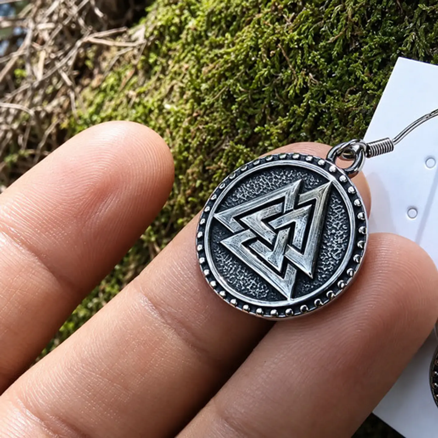 Aretes Para Mujer Pendientes Vikingo Nórdicos Runa Triangulo 8