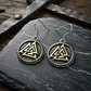 Aretes Para Mujer Pendientes Vikingo Nórdicos Runa Triangulo - Miniatura 10
