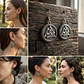 Aretes Para Mujer Pendientes Vikingo Nórdicos Runa Triangulo - Miniatura 11