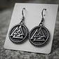 Aretes Para Mujer Pendientes Vikingo Nórdicos Runa Triangulo - Miniatura 12