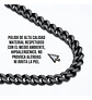 Cadena 7 Mm Color Negro 70 Cm Acero Inoxidable Hombre Mujer - Miniatura 5