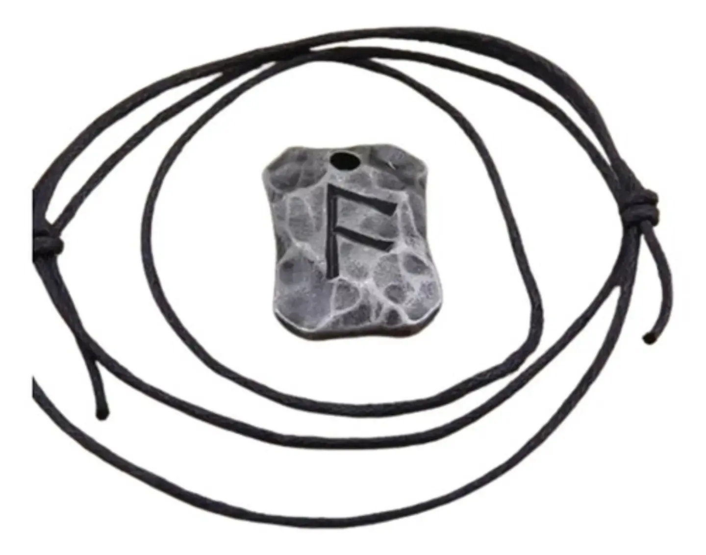 Collar Talismán Runas Hierro Martillado Vikingo Para Hombre  3