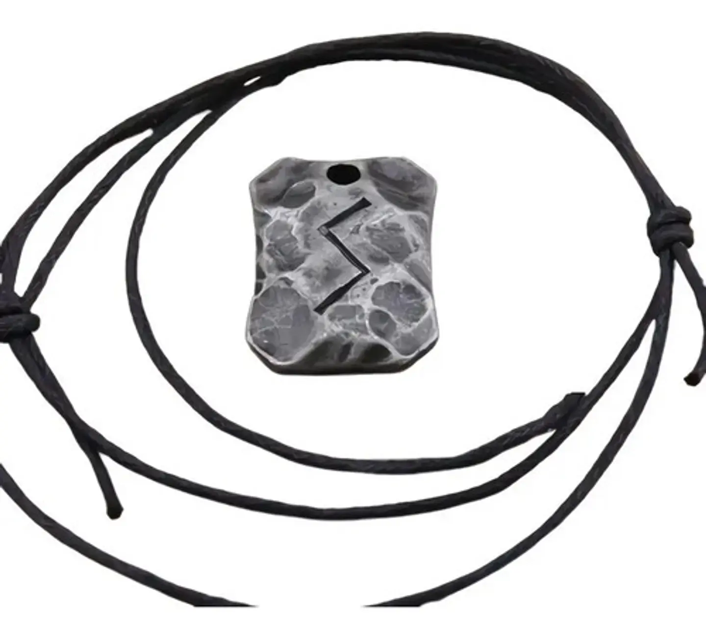 Collar Talismán Runas Hierro Martillado Vikingo Para Hombre  5