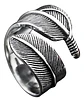 Anillo Color Plata Pluma Bohemia Acero Inoxidable Hombre - Miniatura 1