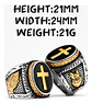 Anillo Color Plata Cruz Mano De Dios Acero Inoxidable Hombre - Miniatura 2