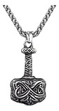 Collar Para Hombre Dije Mjolnir Martillo Thor Vikingo Nordic - Miniatura 1
