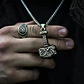 Collar Para Hombre Dije Mjolnir Martillo Thor Vikingo Nordic - Miniatura 9