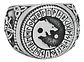 Anillo Color Plata Vikingo Lobo Runa Acero Inoxidable Hombre - Miniatura 1