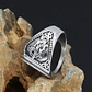 Anillo Color Plata Vikingo Lobo Runa Acero Inoxidable Hombre - Miniatura 4