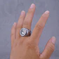 Anillo Color Plata Vikingo Lobo Runa Acero Inoxidable Hombre - Miniatura 9