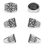 Anillo Para Hombres Vikingo Vegvisir De Acero Color Plata - Miniatura 2