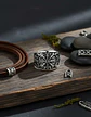 Anillo Para Hombres Vikingo Vegvisir De Acero Color Plata - Miniatura 6