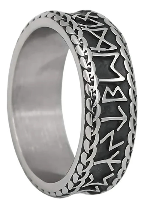 Anillo Valknut Vikingo Runas Acero Nórdico Inoxidable Hombre