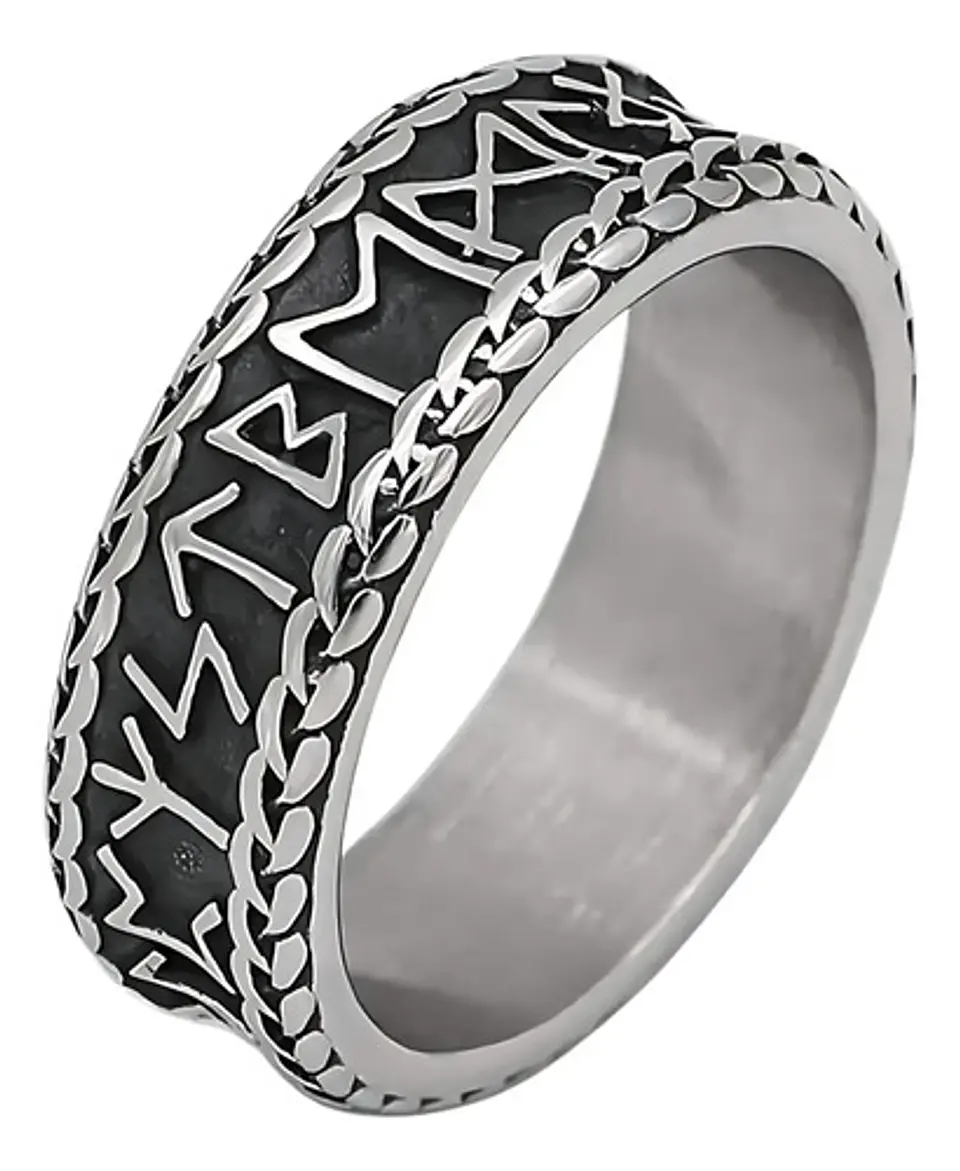 Anillo Valknut Vikingo Runas Acero Nórdico Inoxidable Hombre 2