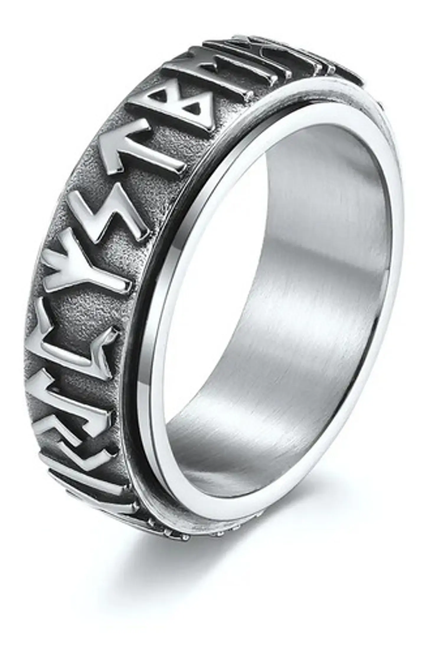 Anillo Valknut Vikingo Runas Acero Nórdico Inoxidable Hombre 9
