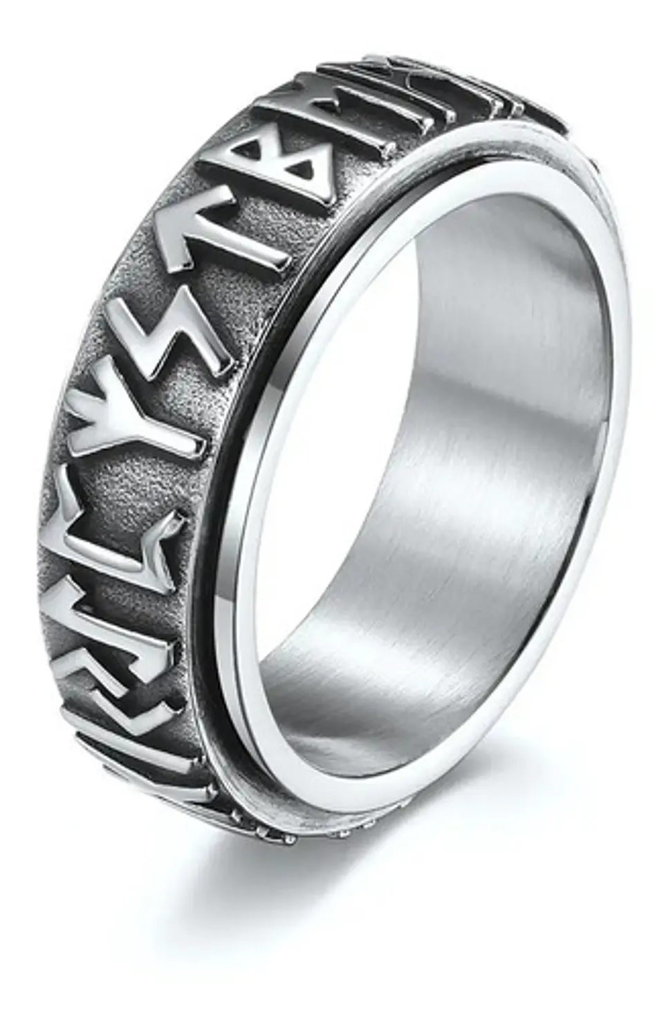 Anillo Valknut Vikingo Runas Acero Nórdico Inoxidable Hombre 9