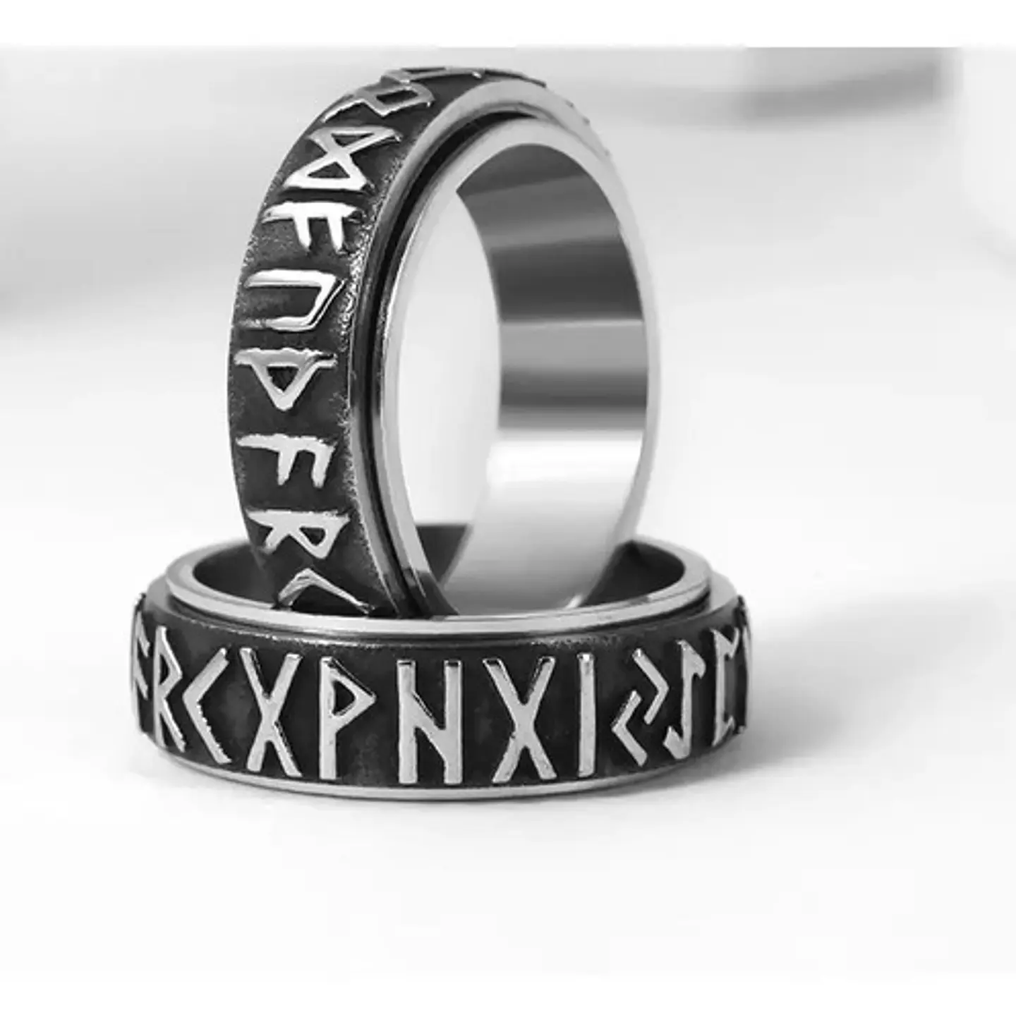 Anillo Valknut Vikingo Runas Acero Nórdico Inoxidable Hombre 11