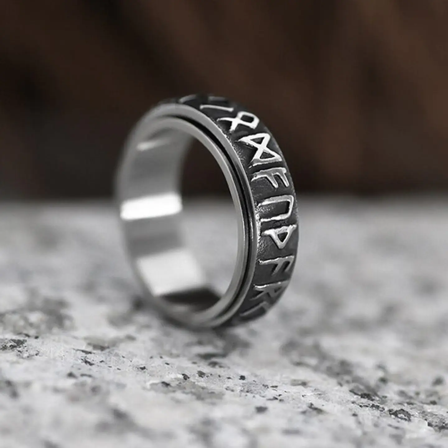 Anillo Valknut Vikingo Runas Acero Nórdico Inoxidable Hombre 13