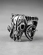 Anillo Hombre Cráneo Carnero Cabra Calaver Acero Color Plata - Miniatura 2