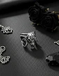 Anillo Hombre Cráneo Carnero Cabra Calaver Acero Color Plata - Miniatura 4