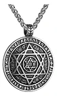 Collar Acero Inoxidable Color Plata Estrella David Hombre - Miniatura 1