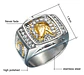 Anillo Color Plata Piedras Caballo Acero Inoxidable Hombre - Miniatura 2