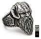 Anillo De Acero Para Hombre Odin Valknut Vikingo Mjolnir - Miniatura 1