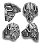 Anillo De Acero Para Hombre Odin Valknut Vikingo Mjolnir - Miniatura 2