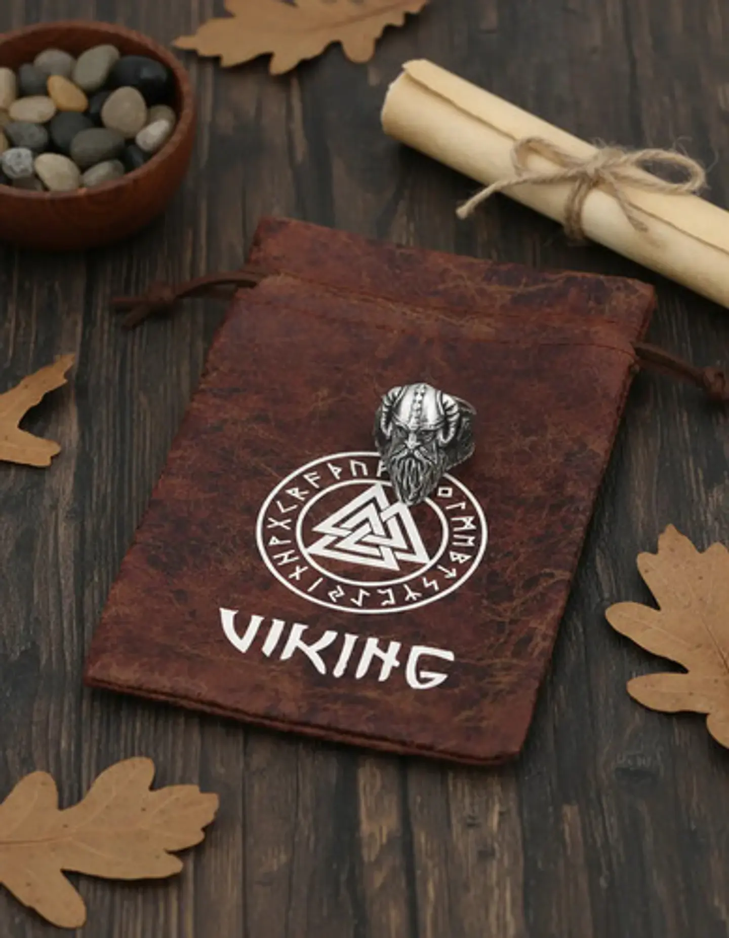 Anillo De Acero Para Hombre Odin Valknut Vikingo Mjolnir 5