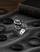 Anillo De Acero Para Hombre Odin Valknut Vikingo Mjolnir - Miniatura 7