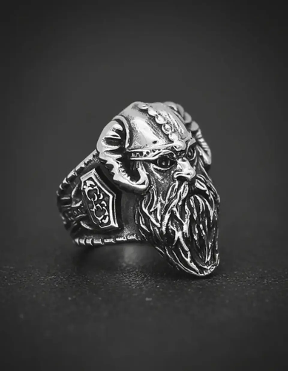 Anillo De Acero Para Hombre Odin Valknut Vikingo Mjolnir 8