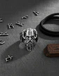 Anillo De Acero Para Hombre Odin Valknut Vikingo Mjolnir - Miniatura 9