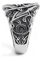 Anillo Color Plata Masón Relieve Acero Inoxidable Hombre - Miniatura 4