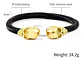 Pulsera Brazalete Acero Inoxidable Color Oro Cráneos Hombre - Miniatura 3
