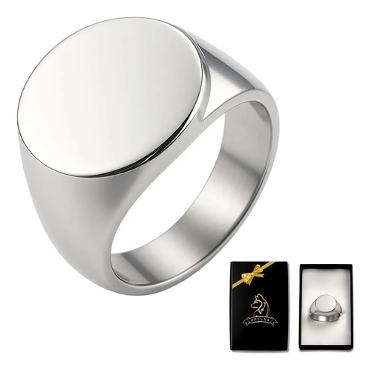 Anillo Para Hombre Color Plata Minimalista Acero Inoxidable 1