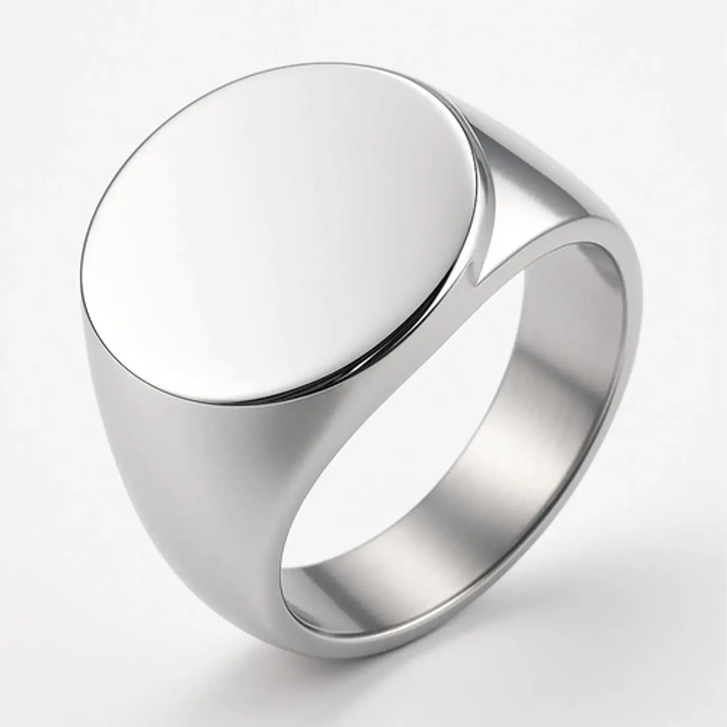 Anillo Para Hombre Color Plata Minimalista Acero Inoxidable 2