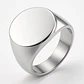 Anillo Para Hombre Color Plata Minimalista Acero Inoxidable - Miniatura 2