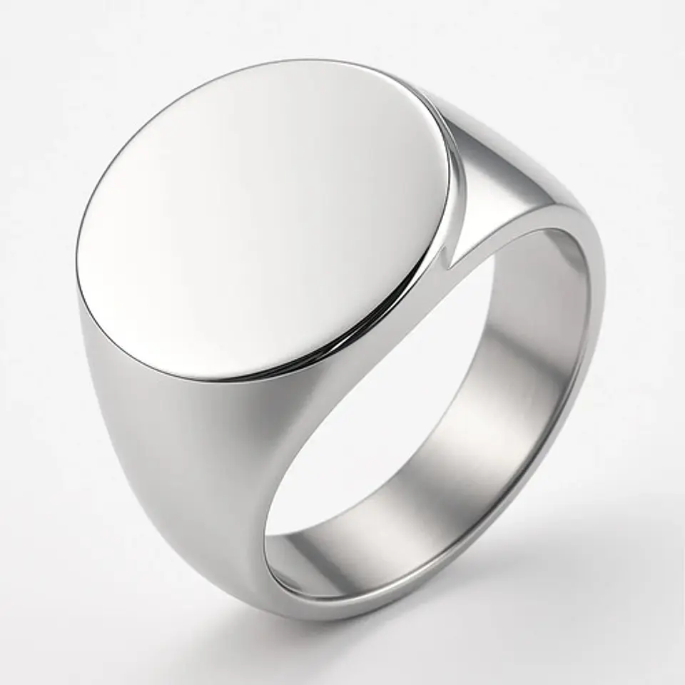 Anillo Para Hombre Color Plata Minimalista Acero Inoxidable 2